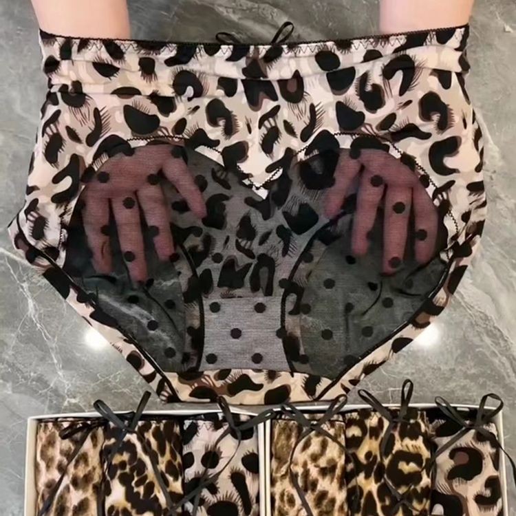 Celana Dalam Jala Motif Macan Tutul, Celana Dalam Mulus Pinggang Tinggi Nyaman