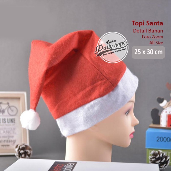 

NEW! topi santa claus polos / hat merry christmas / topi natal polos murah Limited