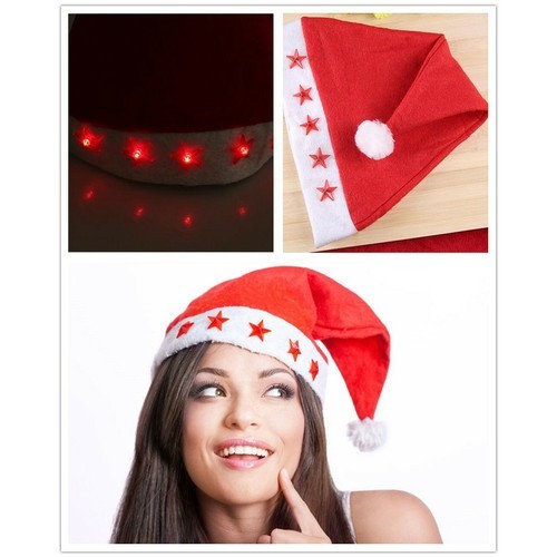 

NEW! Topi Natal Lampu Polos Murah / Topi santa Christmas Nyala lampu Limited