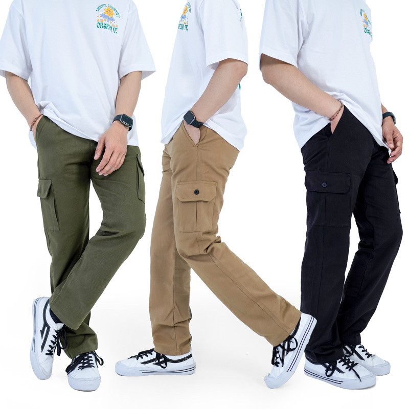 NEW CASUAL // Celana Panjang Cargo Twill Tebal / Long Pants Cargo FENNEL