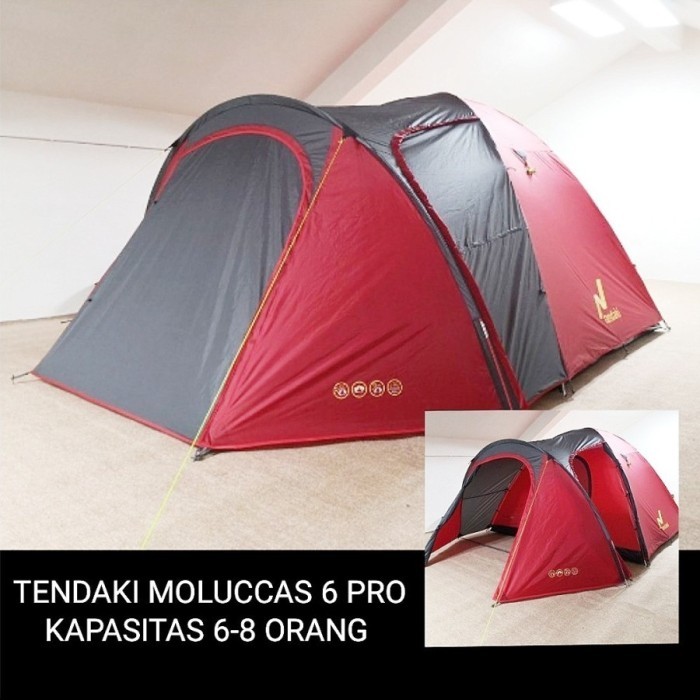 FLASHSALE Tenda Camping Molucas 6 Pro Tendaki Kapasitas 6 Orang Double Layer