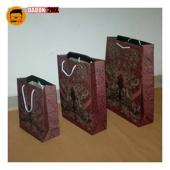 

(10pcs) Tas Kertas/Paper Bag Batik/coklat