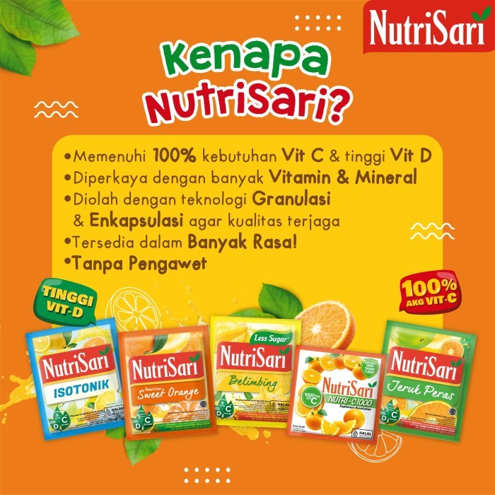 

Nutrisari American Sweet Orange 160 Sachet - Minuman Vitamin C Barangbaru