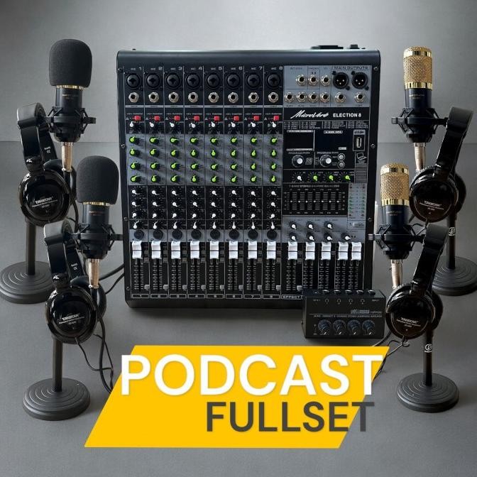 PAKET PODCAST PREMIUM 4 Mic LGT-240 Taffstudio MICROVERB ELECTION 8