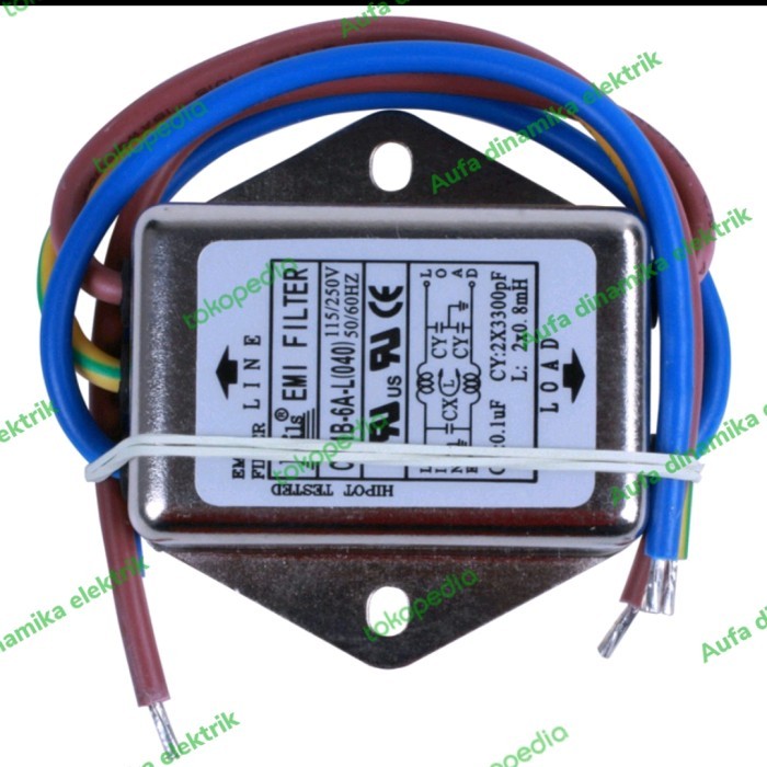 Noise Emi Filter 6A 110-220Vac Noise Filter