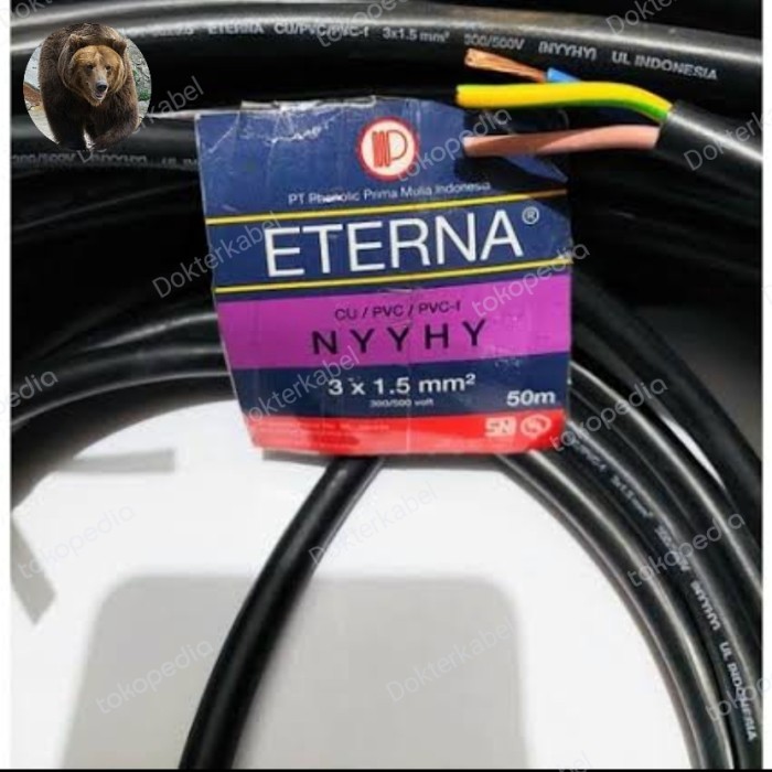 Kabel Nyyhy 3X1.5 3X1,5 Eterna Serabut