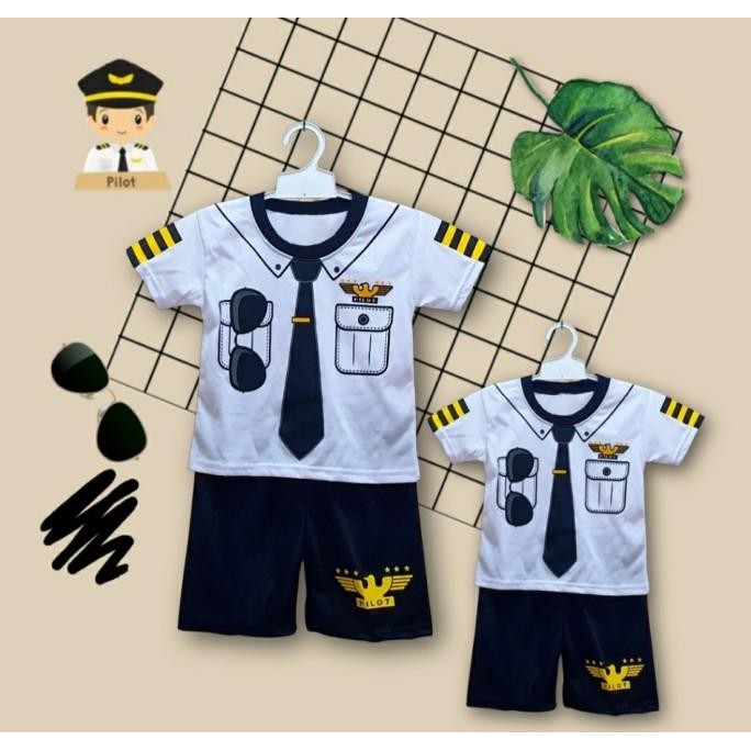 Trending Baju Profesi Pilot Anak 2-10 Tahun /Setelan Anak Laki-Laki Baju Pilot Fashion 2024