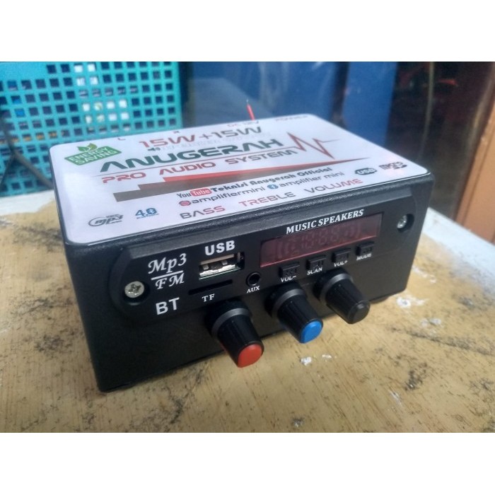 Terbaru Amplifier Mini Mp3 Player Bluetooth Tone Control