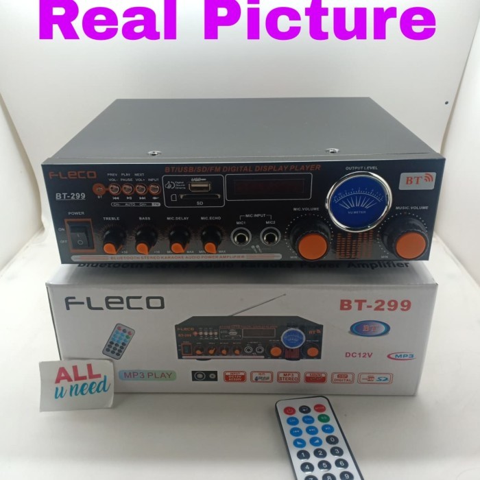 Terlaris Power Amplifier Fleco Bt-299 - Amplifier Karaoke - Amplifier Bluetooth