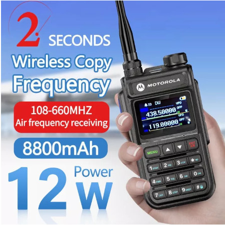 Terbaru Ht 999 Channels Dual Band Dua Arah Radio Motorola V86T 12 Watts Walkie