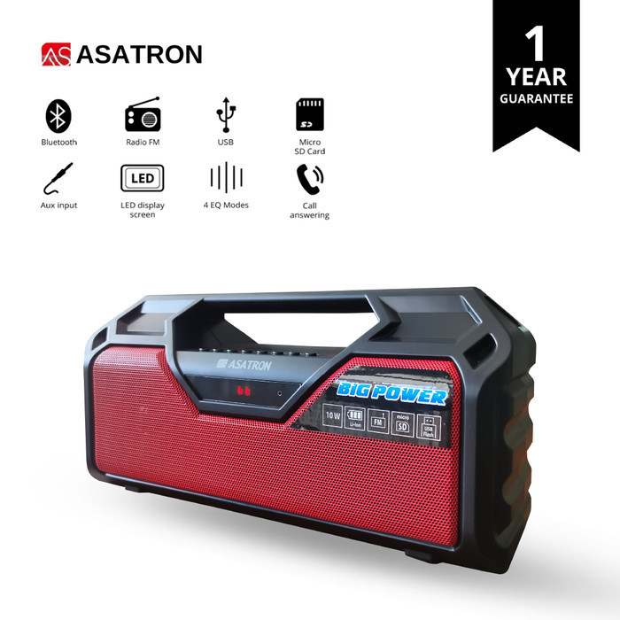 Termurah Asatron R-1712 Usb Portable Bluetooth Speaker / Radio + 1Bh Lampu Usb