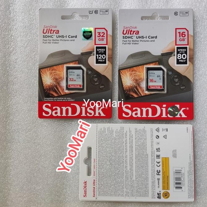 NEW Memori Sandisk original memory card camera SDHC card 16 32 64 128 Gb