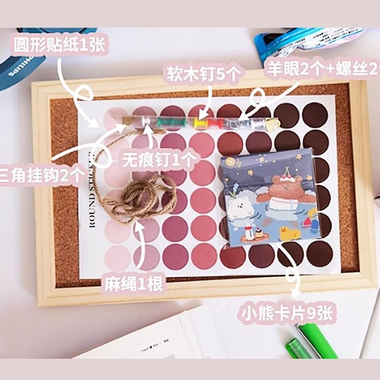 

Cork Board /Message Board / Vision Board / Mading Kamar / Pin Board / Decorative Board With Frame Stok Baru