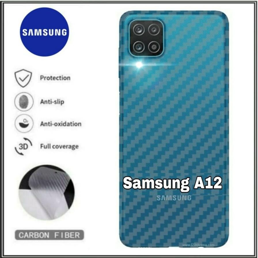 Garskin Samsung A12 / Samsung A02s Skin Carbon Samsung Galaxy A12 A02s Stiker Samsung A12 A02s