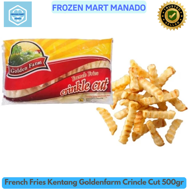 

French Fries Kentang Goldenfarm Crincle Cut 500gr - Frozen Mart Manado (Frozen Food Manado)