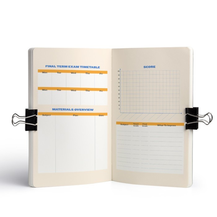 

Papermark A5 Yellow Study Planner Barangbaru