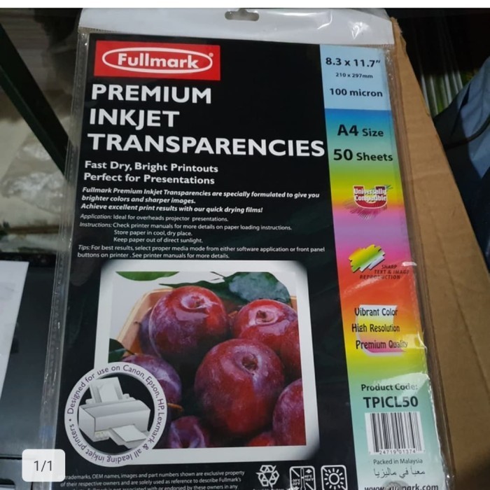 

Fullmark Premium Inkjet Paper Transparencies A4 Terbaru