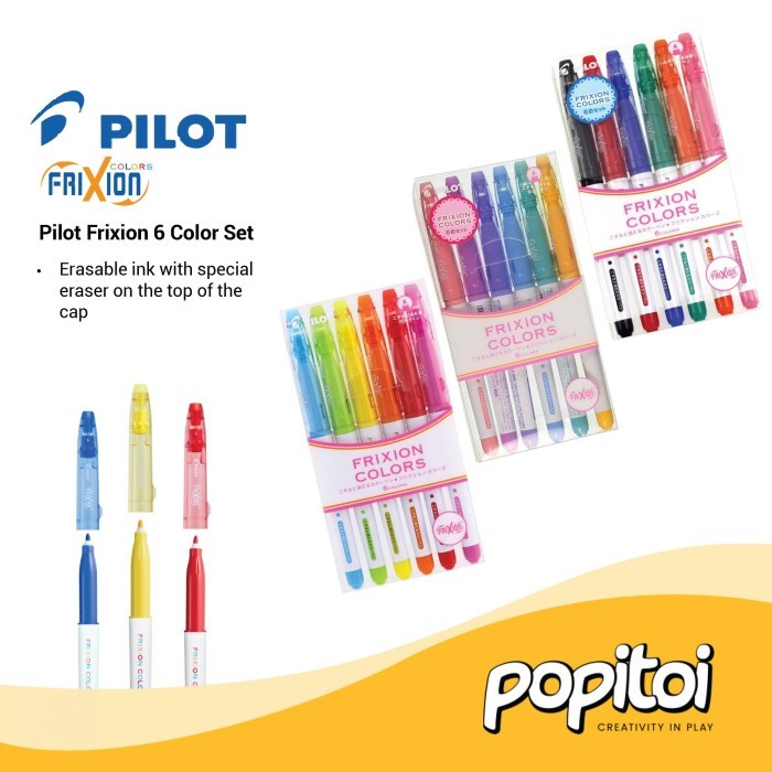 

Terlaris Pilot Frixion Erasable Marker Pen 6 12 Color SET Highlighter Spidol SALE