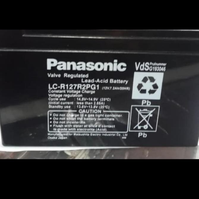 Jual Batrai Ups 12V 7.2Ah Panasonic Baterai Ups Aki Kering Panasonic 7A Promo