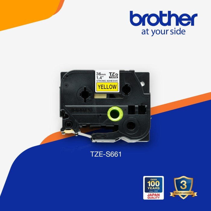 

Brother Label Tape Tze-S661 36Mm X 8M Strong Adhesive Black On Yellow Barangbaru