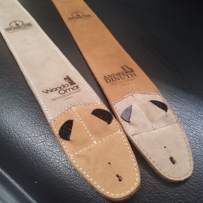 Terlaris Strap Gitar 100% Kulit Asli Leather Laser Custom SALE
