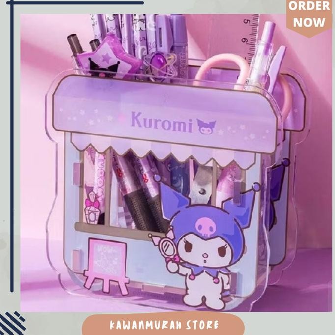 

Tempat Pulpen Pensil Kuromi Melody Akrilik / Kotak Pensil Sanrio