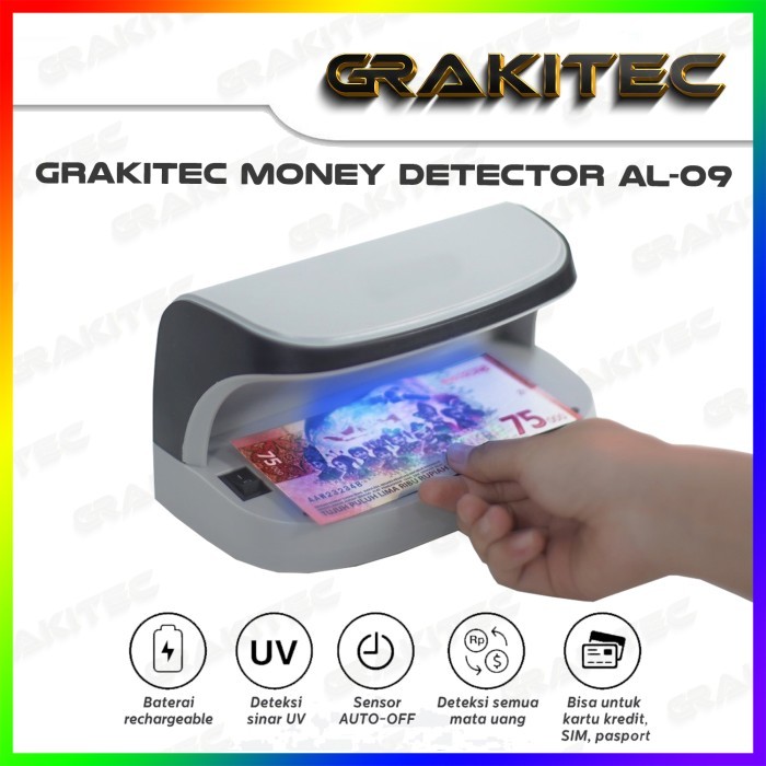 

Terlaris Money Detector - Alat Deteksi Uang Palsu Mesin Pendeteksi Fake AL-09 SALE
