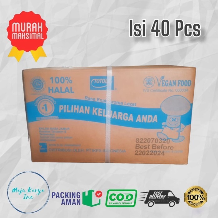 

Totole Kaldu Jamur 200 Gram 1 Dus Isi 40 Pcs Halal Bpom Promo