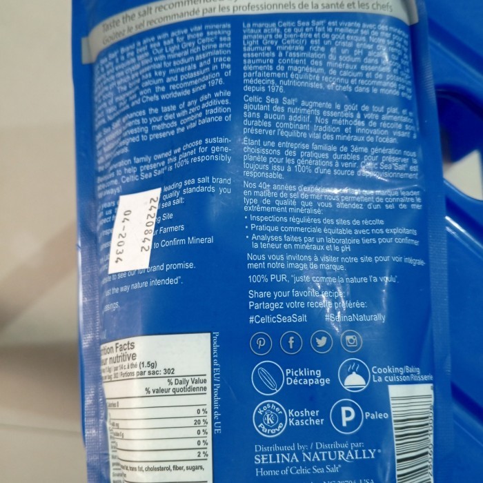 

Celtic Sea Salt Fine Ground Vital Mineral Blend 454 Gram Up (Halus) Terbaru