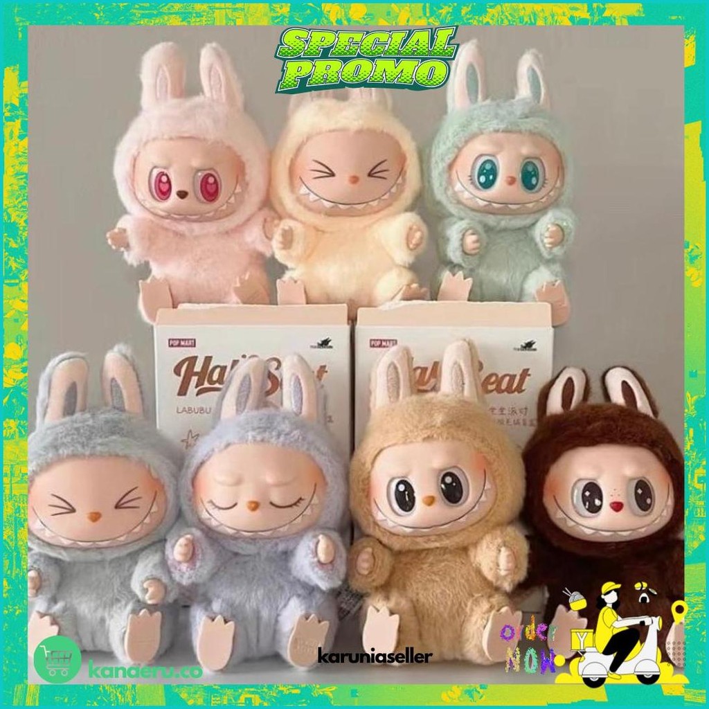 Kts-V1 V2 Have A Seat Labubu The Monsters Blind Box Sealed Exciting Macaron Keychain Murah Murah