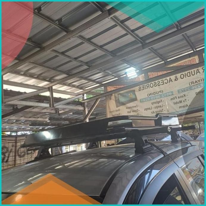 Roof Rack bagasi atas mobil Daihatsu sigra+cross bar adventure kw 1