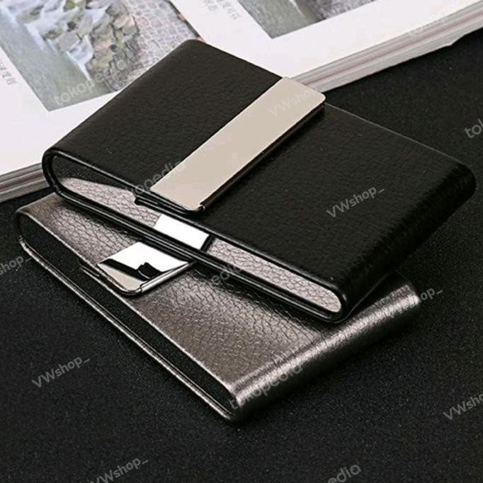 

TERBARU - Kotak Kartu Nama Dompet Kartu Portable Name Card Kulit Leather