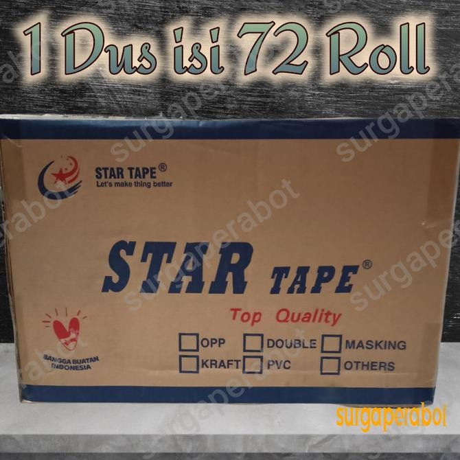 

Lakban Bening / Coklat 1 dus isi 72 roll 45mm x 90Yard 2 inch Murah