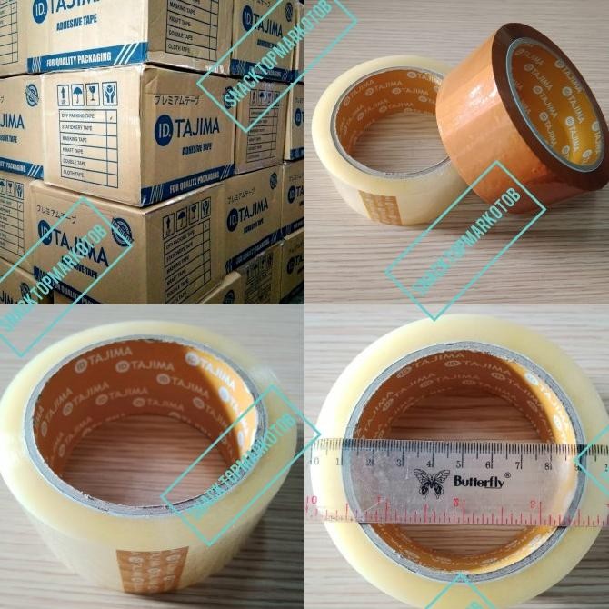 

HARGA DISC - Lakban Bening Coklat 2Inch(45mm) 90Yard ECO Tajima Yellow Core Per Dus