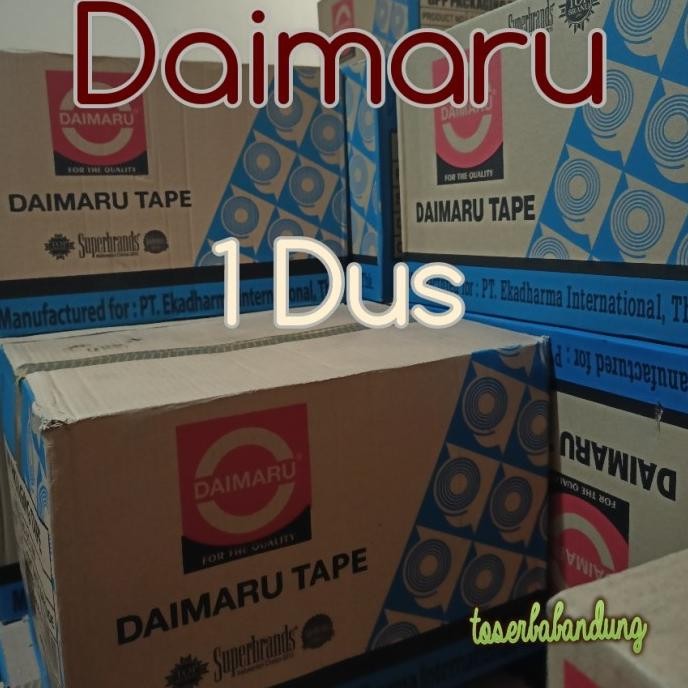 

TERMURAH - LAKBAN DAIMARU 1 DUS 48MM X 90 YARD ISI 72 ROLL BENING/ COKLAT