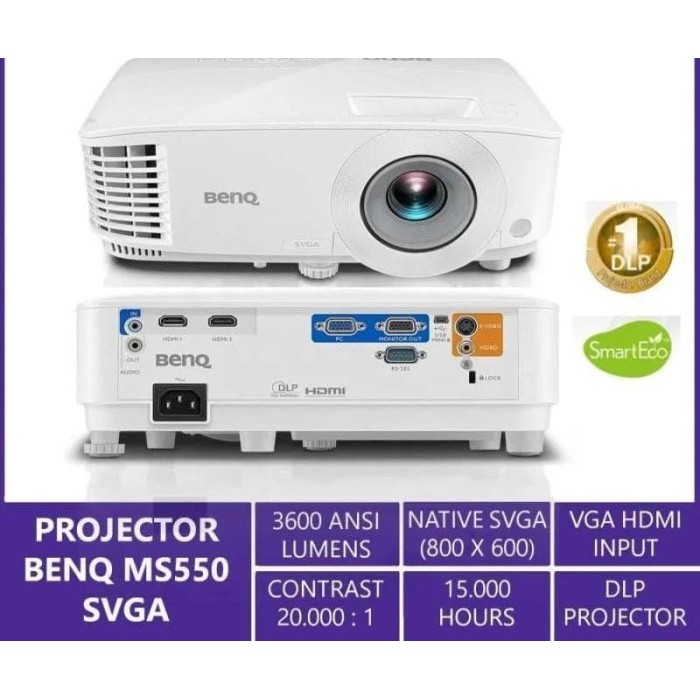 Terbaru Projector Benq Ms550 Svga Hdmi 3600Lm Business Proyektor Ms-550