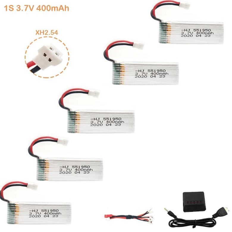 3.7V 400MAH RECHARGEABLE BATTERIES CHARGER SETS FOR WLTOYS V911 V911S/V966/XK K100 RC HELICOPTER LIP