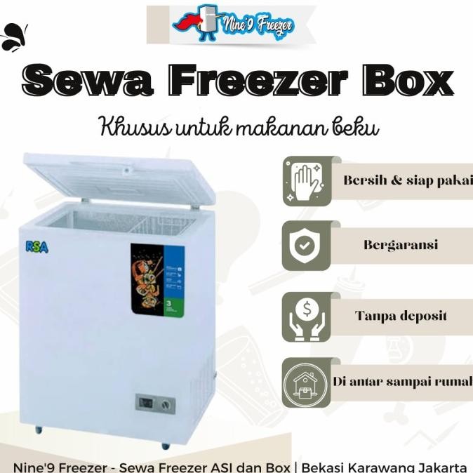 TERMURAH - Sewa Freezer Box Chest RSA 100 liter bukaan atas frozen food