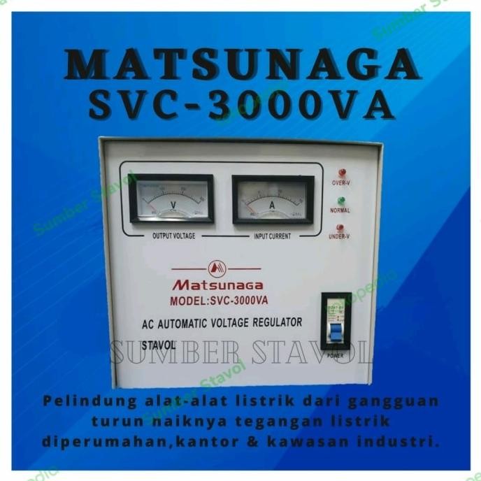 Baru Stabilizer Listrik Matsunaga 3000Va - 3000 Watt