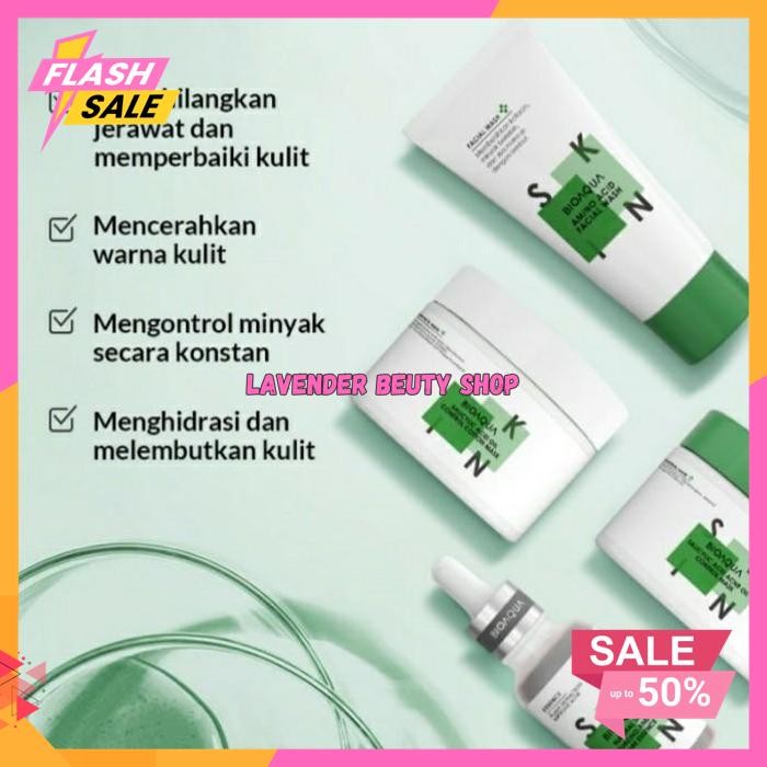 BIOAQUA ANTI-ACNE OIL CONTROL MOISTURIZING SKIN CARE SET /BOX PRODUK PILIHAN