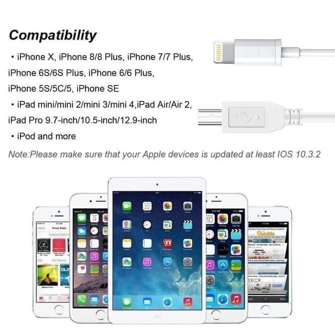 Baru Kabel Iphone/Ipad Ke Piano / Keyboard , Lightning To Midi Cable, Usb