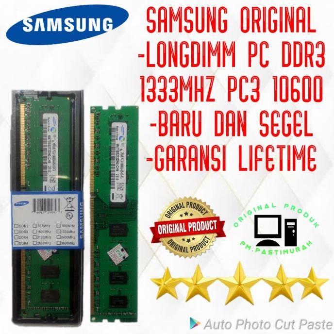 RAM PC DDR3 8GB 1333MHZ PC10600 SAMSUNG ORIGINAL