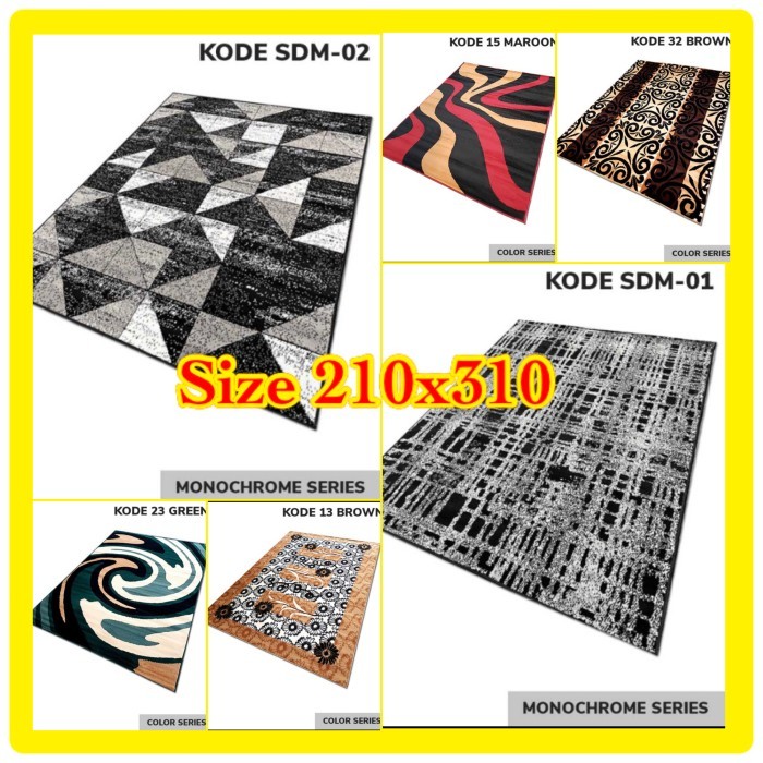 Karpet Lantai Permadani Stardust ukuran 210x310