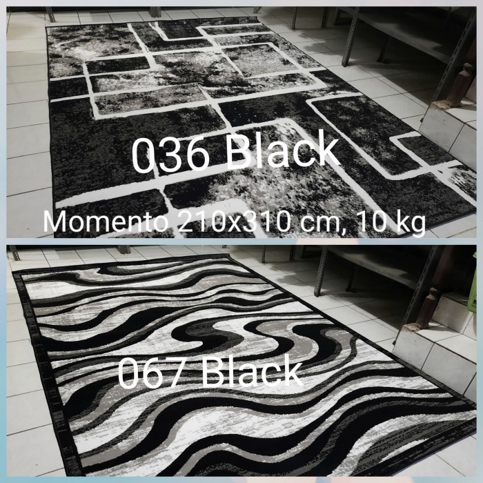 Karpet Jumbo Hitam Putih Momento 210x310