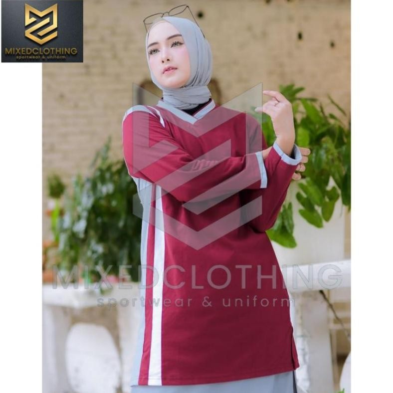 atasan olahraga muslimah tunik wanita/baju kaos olahraga muslim/baju olahraga muslimah tunik wanita