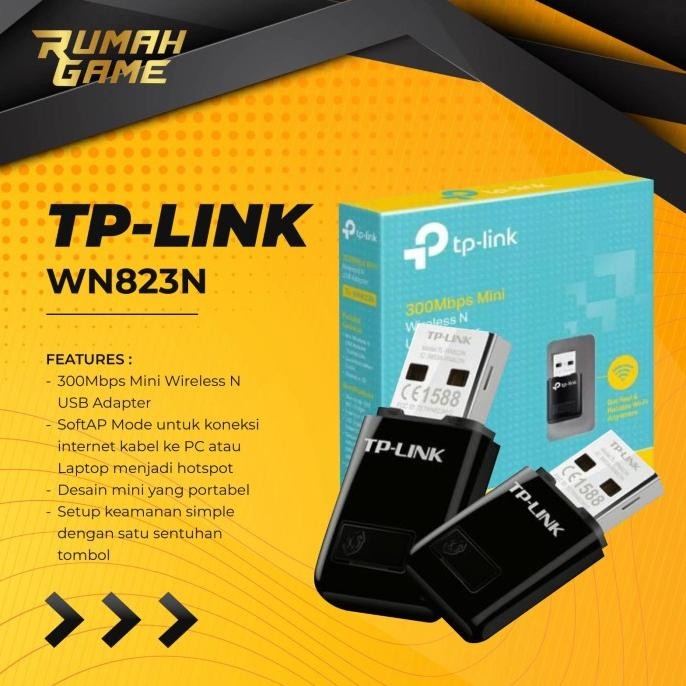 Usb Wifi TpLink Wn823n Adapter Mini 300Mbps Tp Link Wifi Pc Komputer