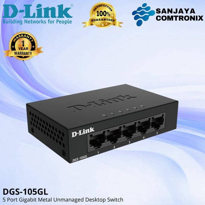 D-LINK DGS-105GL 5-port Gigabit Switch Metal Case Dlink DGS-105 GL
