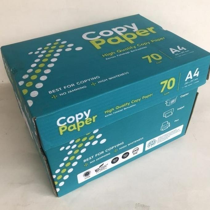 

TERBARU - [Grab/Gojek] Kertas Fotocopy Print HVS A4 Copy Paper 70 g Box Dus