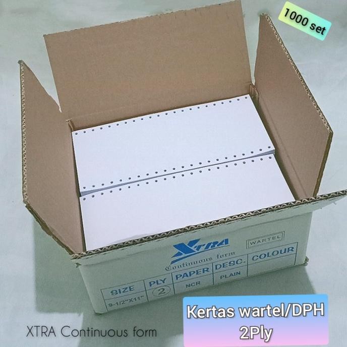 

BEBAS ONGKIR - Kertas WARTEL 2ply Continuous Form 1/4 letter