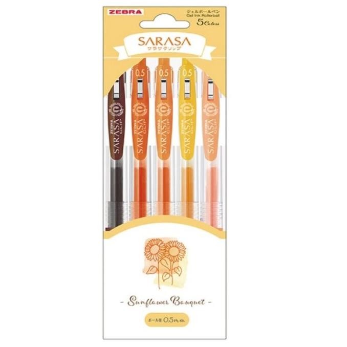 

NEW Zebra Sarasa Clip 0.5 mm Gel Pen Limited Bouquet Series Set of 5 Color